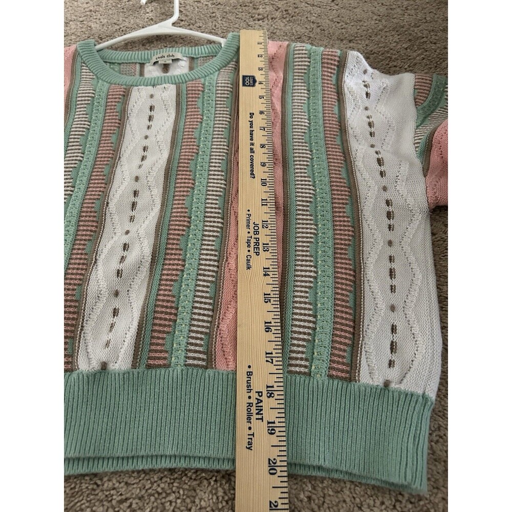 Cools Club Coogi Style Sweater Size 12 Groovy Unique Colorful Slightly Cropped - Picture 6 of 10